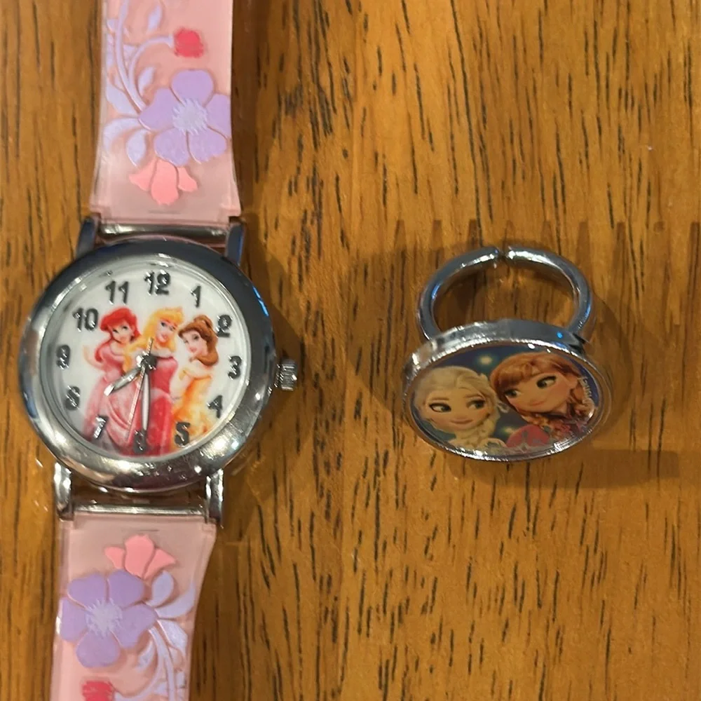 Disney watch WORKS princess bundle. Frozen ring with Anna and Elsa.